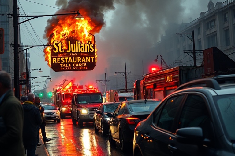 Malta St Julian’s Restaurant Fire Causes Traffic Chaos