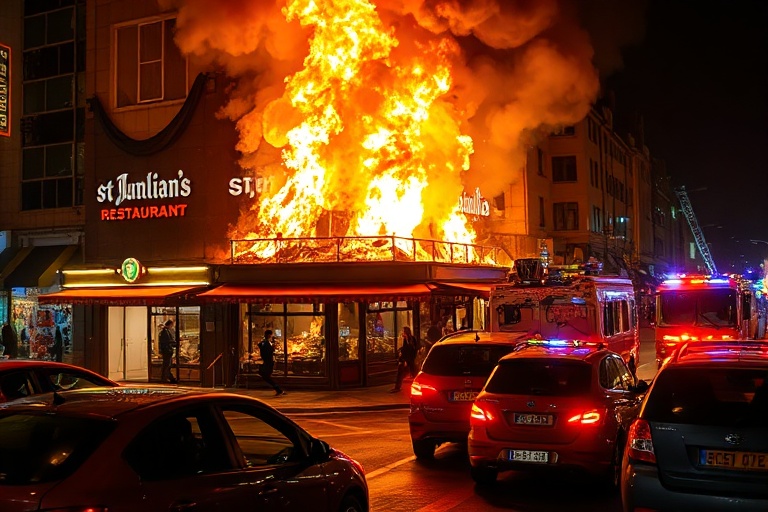 Malta St Julian’s Restaurant Blaze Causes Traffic Chaos