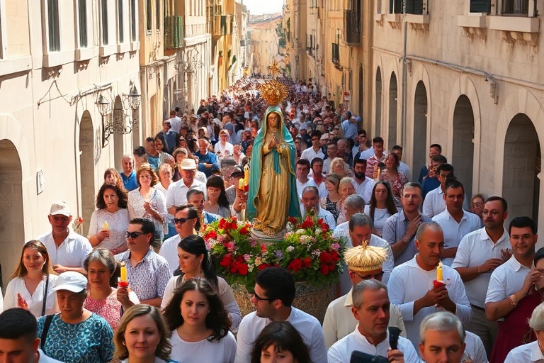 Malta Sliema’s Marian Procession: A Sunday Spectacle