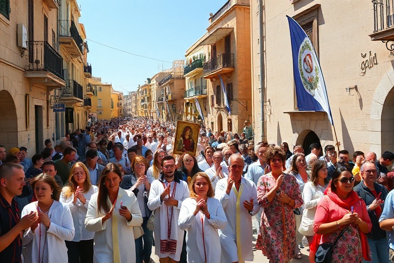 Malta Sliema’s Marian Procession: A Sunday Spectacle