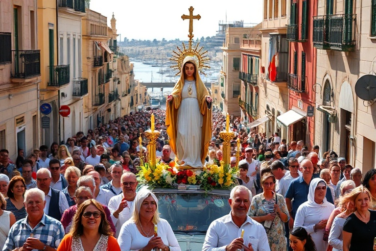 Malta Sliema’s Marian Procession: A Sunday Spectacle
