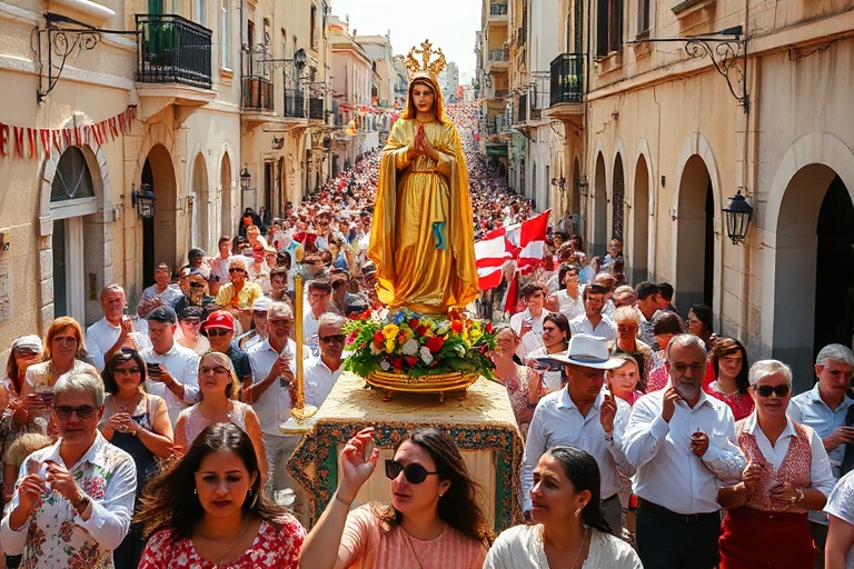 Malta Sliema’s Marian Procession: A Sunday Spectacle