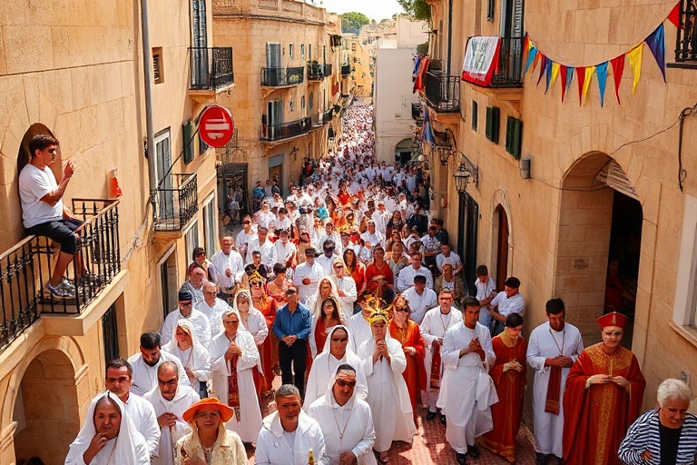 Malta Sliema’s Marian Procession: A Sunday Spectacle