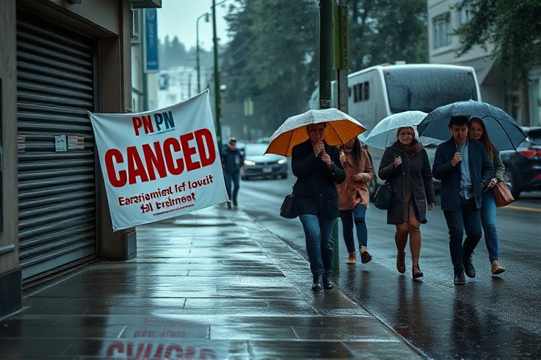 Malta Rain Halts PN Event, Labour Carries On