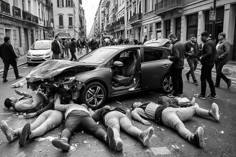 Malta 7 Injured as Car Plows into Pedestrians in Valletta
