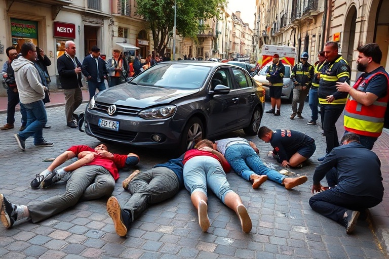 Malta 7 Injured as Driver Rams Pedestrians in Bologna
