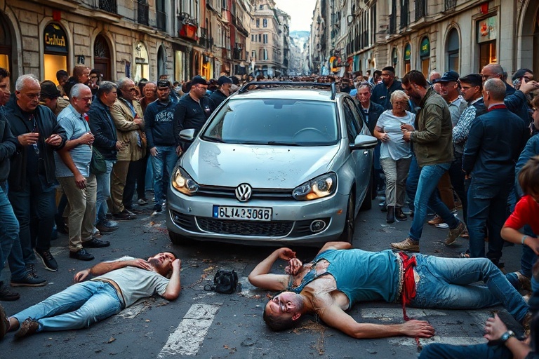 Malta 7 Injured as Car Plows into Pedestrians in Valletta