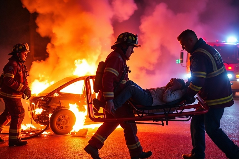 Malta Car Bursts into Flames on Birkirkara Road