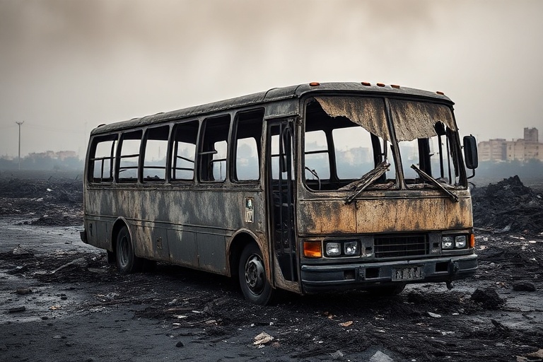 Malta Mellieħa Minibus Blaze: Fireball Lights Up Quiet Street