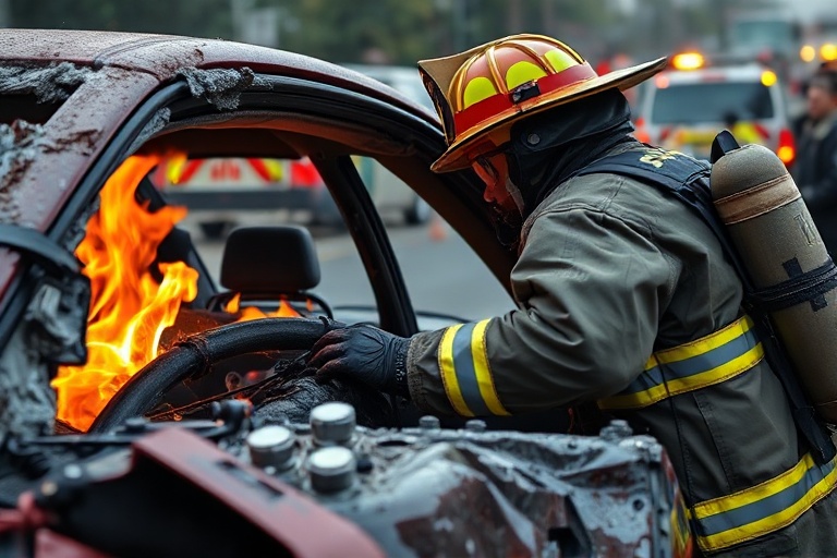 Malta Driver Rescued After Car Bursts into Flames on Lija’s Main Street