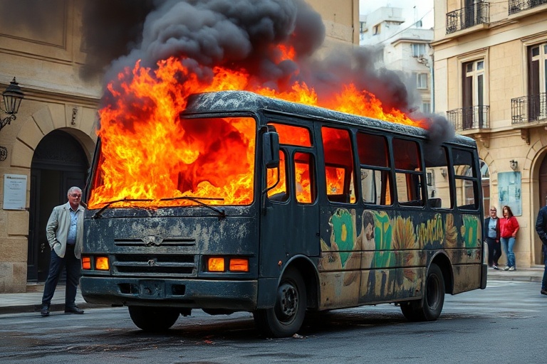 Malta Mellieħa Minibus Fire: Cause Under Investigation