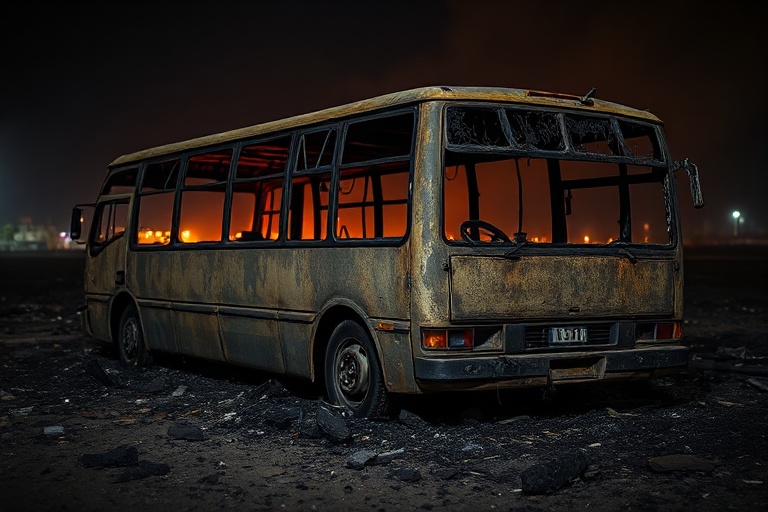 Malta Minibus Destroyed in Mellieħa Blaze
