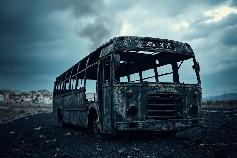 Malta Mellieħa Minibus Gutted in Blaze