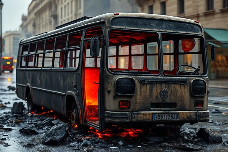 Malta Mellieħa Minibus Blaze: Firefighters Battle Intense Flames