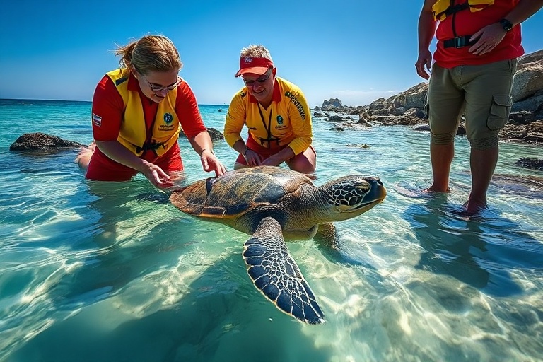 Malta Turtle Rescued in Distress in Little Armier