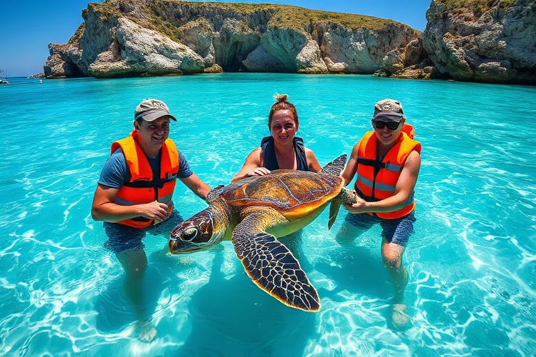 Malta Life Guards & Nature Trust Save Loggerhead Turtle in Little Armier