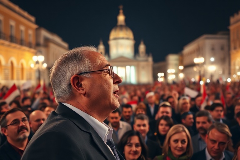 Malta Grech Rallies PN Supporters in Mosta