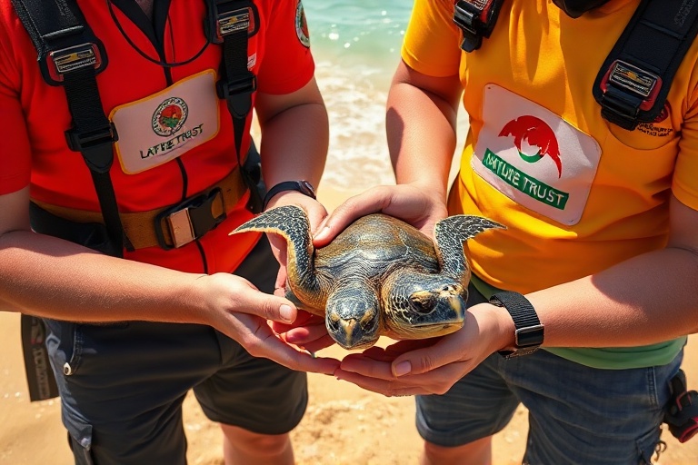 Malta Turtle Rescued in Little Armier: Life Guards and Volunteers Save Loggerhead
