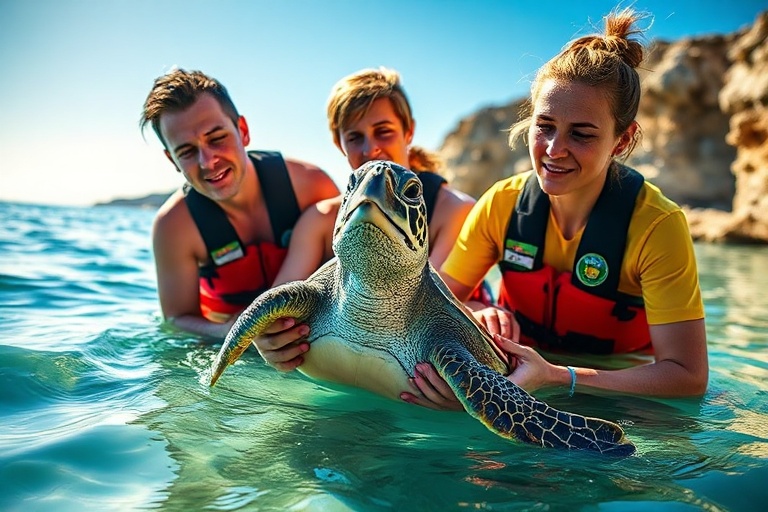 Malta Turtle Rescued in Little Armier: A Sunny Day Success Story