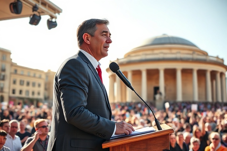 Malta Delia’s Unyielding Pledge: ‘My Word is a Contract’ at Mosta Rally