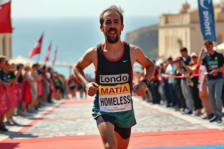 Malta Malta Man Completes London to Malta Run for Homeless