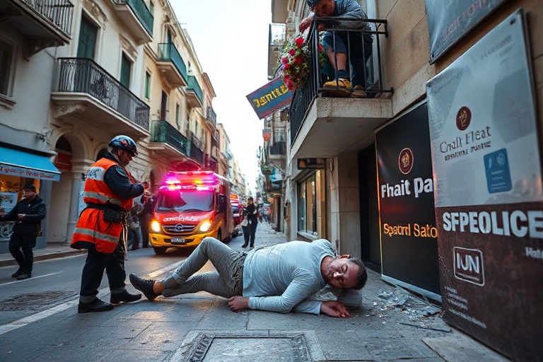 Malta Man Hospitalised After 3-Storey Gżira Balcony Fall