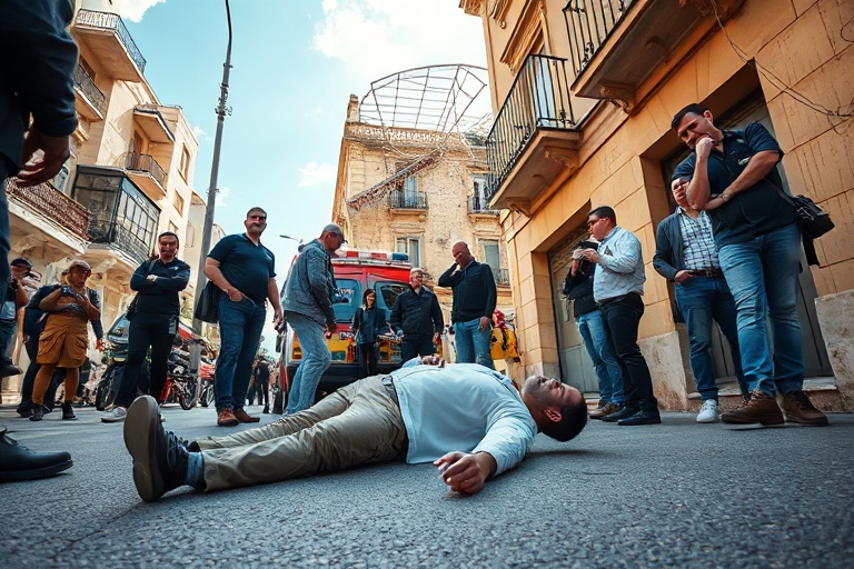 Malta Gżira Man in Critical Condition After Three-Storey Fall