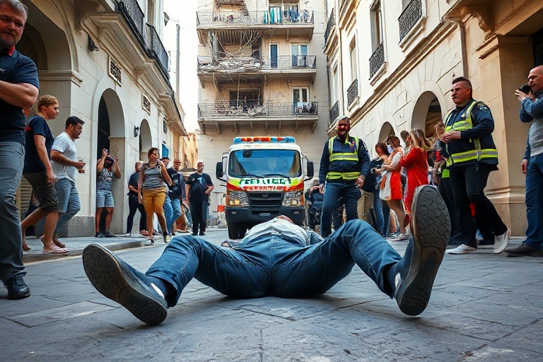 Malta Gżira Man in Critical Condition After Three-Storey Fall