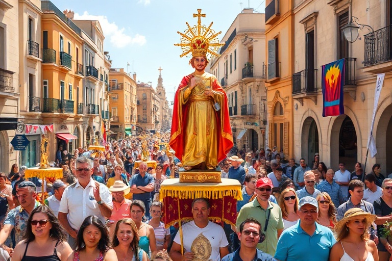 Malta Feast of St Anthony of Padua in Għajnsielem