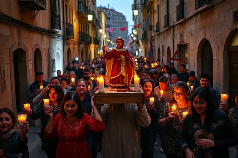 Malta Għajnsielem’s Red and White Spectacle: The Feast of St Anthony of Padua