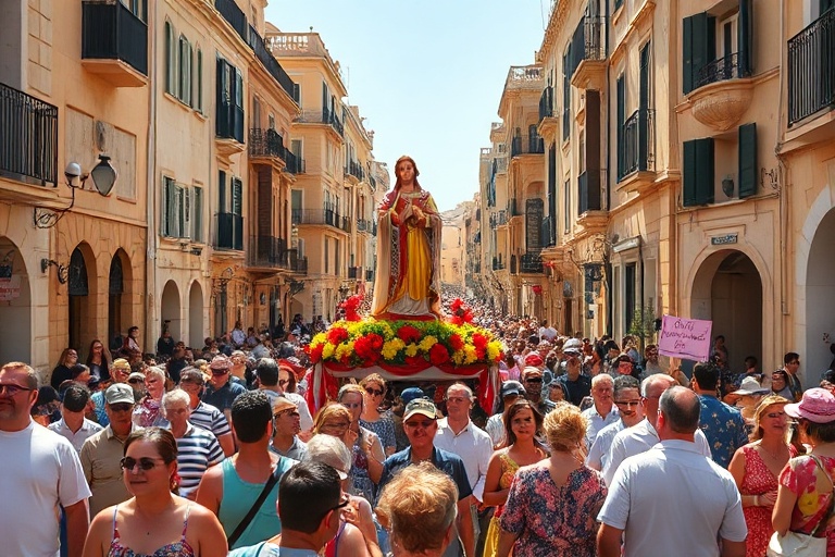 Malta Feast of St Anthony of Padua in Għajnsielem