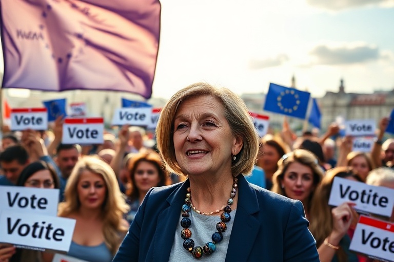 Malta Roberta Metsola Rallies Voters in Valletta