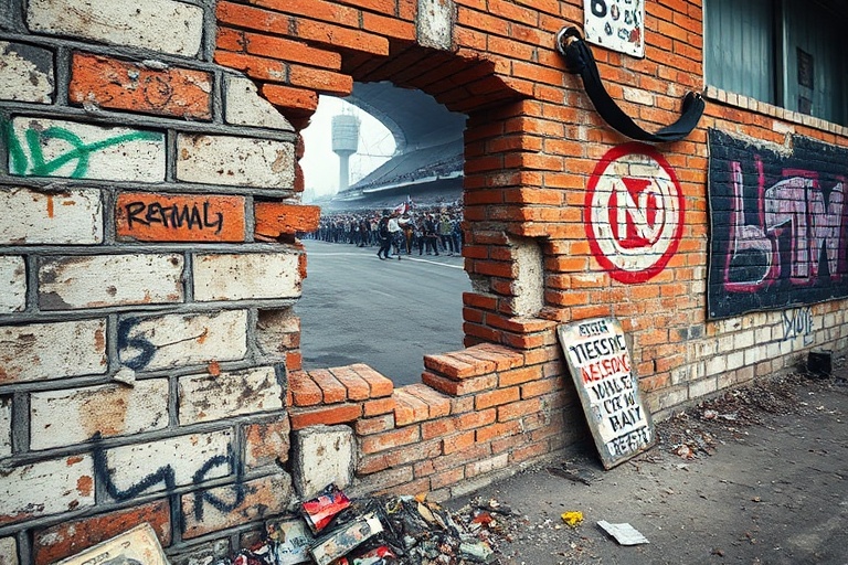 Malta Stadium wall dismantled with no permit ahead of Labour mass meeting