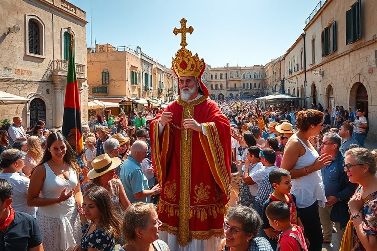 Malta Għajnsielem’s Red & White Spectacle: St Anthony Feast