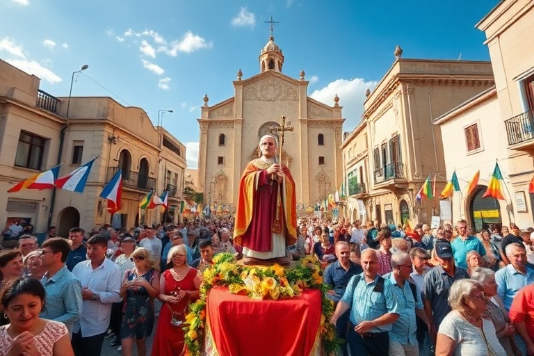 Malta Għajnsielem’s St Anthony Feast: A Sea of Red and Gold