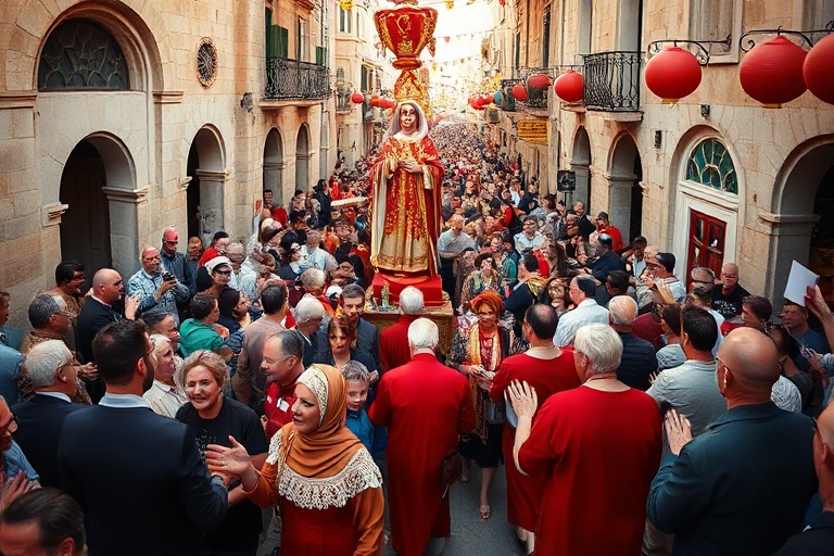 Malta Għajnsielem’s Red Sea: St. Anthony Feast 2023
