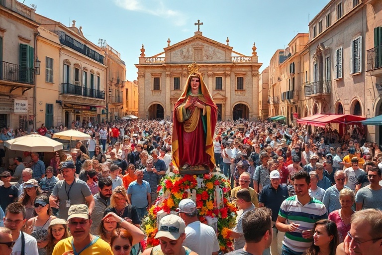 Malta Għajnsielem’s Red and White Spectacle: The Feast of St Anthony of Padua