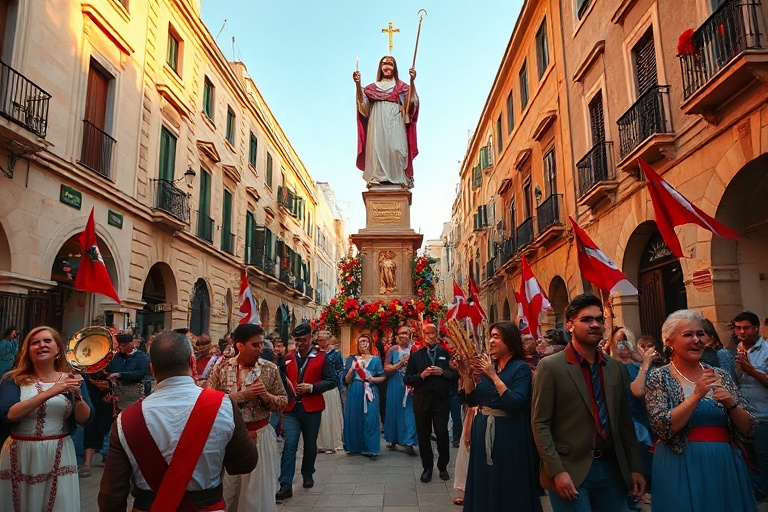 Malta Feast of St Anthony of Padua in Għajnsielem