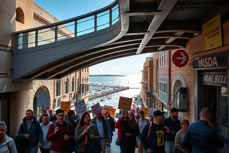 Malta Msida pedestrian bridge faces legal challenge from residents