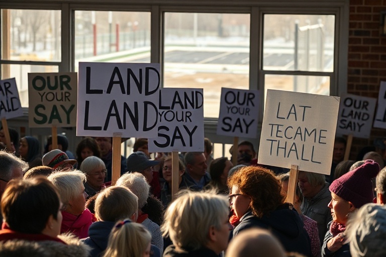 Malta Pembroke Residents Protest PL-PN Football Complex Deal
