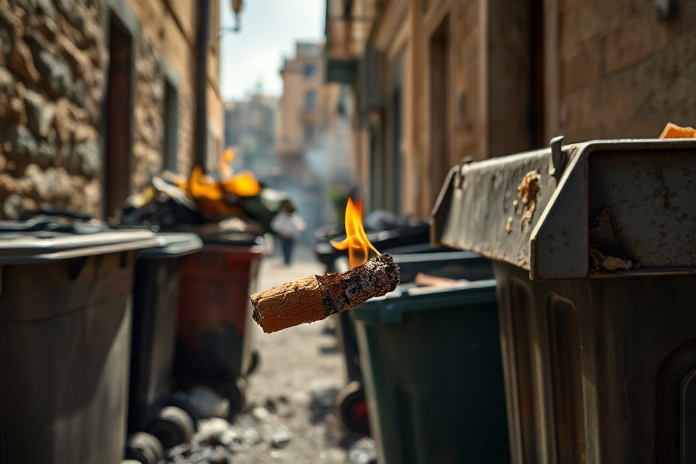 Malta Cigarette Butt Sparks Major Bin Fire in Swieqi