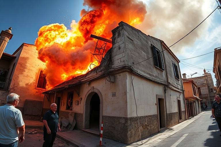 Malta Explosion, fire at Birkirkara house