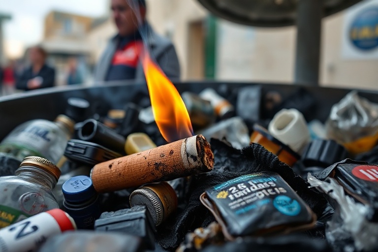Malta Cigarette Butt Sparks Major Bin Fire in Swieqi
