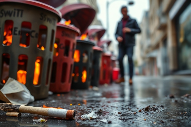 Malta Cigarette Butt Sparks Massive Bin Fire in Swieqi