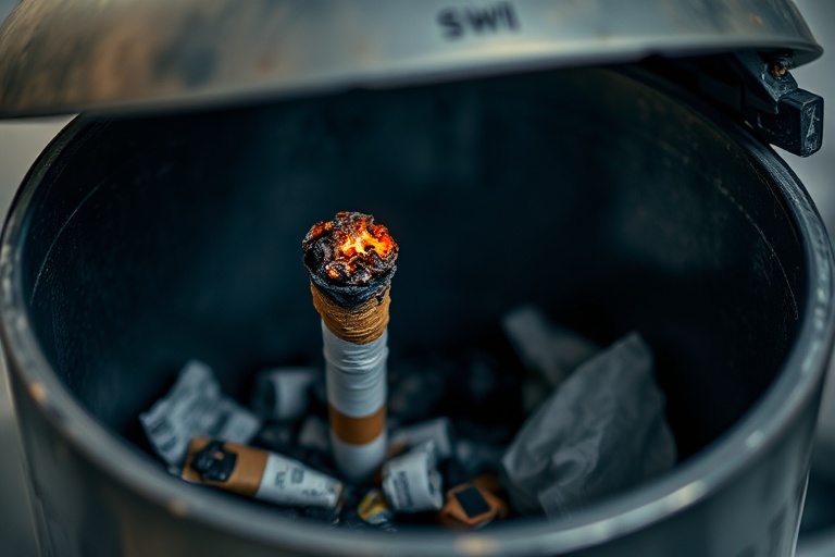 Malta Cigarette Butt Sparks Major Bin Fire in Swieqi