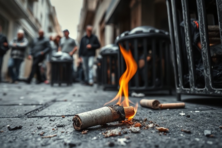 Malta Cigarette Butt Causes Major Bin Fire in Swieqi