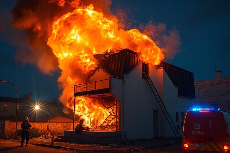 Malta Explosion, Fire Rocks Birkirkara House