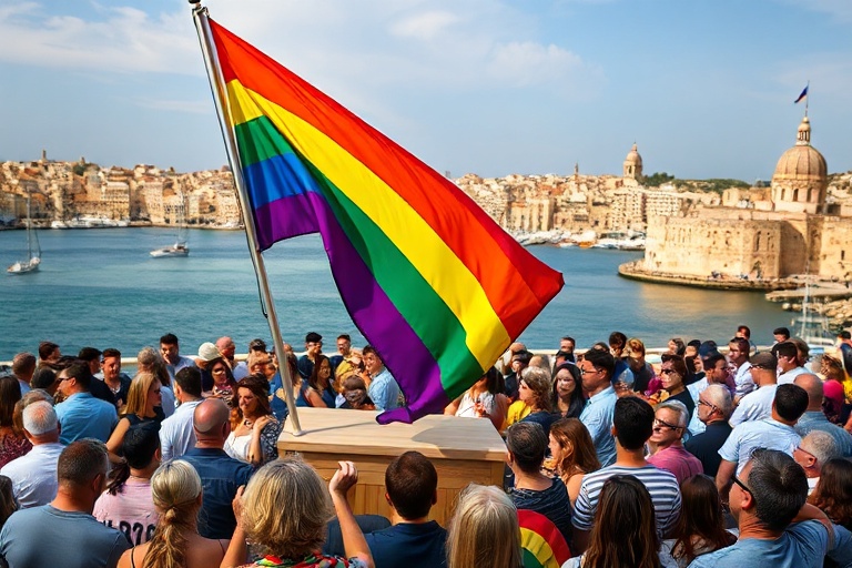 Malta Malta’s Rainbow Flag Flutters Lower: Europe’s LGBTIQ+ Rights Shift