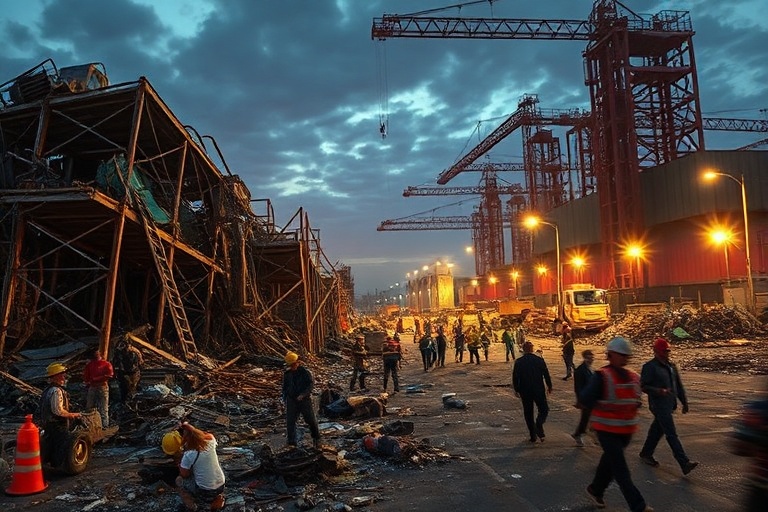 Malta Birkirkara Recycling Plant Scaffolding Collapse Injures Workers