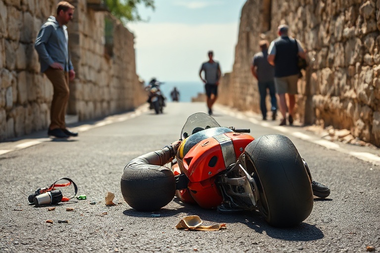Malta Gozo Motorcycle Crash: Rider Injured
